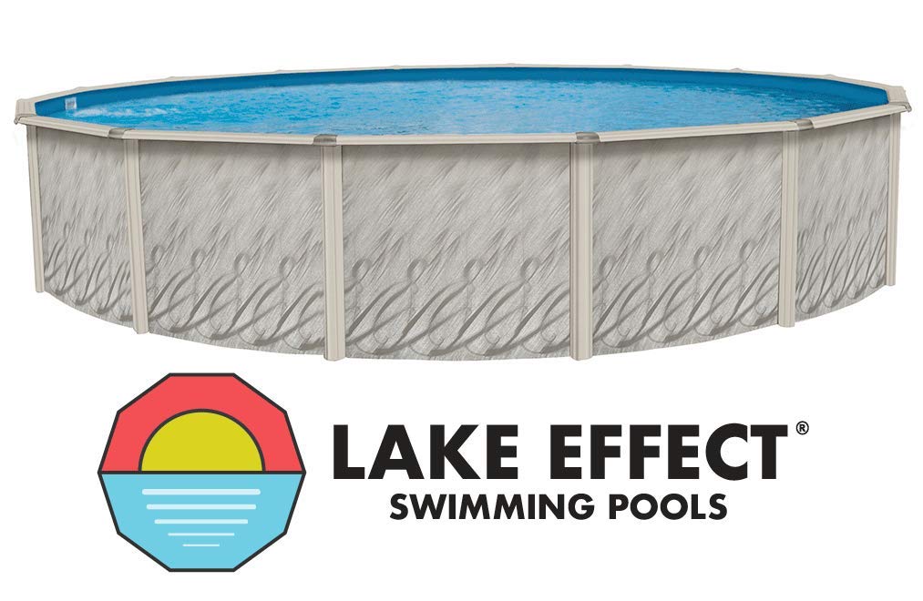 Lake Effect Pools 'Meadows Reprieve' 24' Round above Ground Swimming Pool | 52" Inch Height | Resin Protected Steel Sided Walls | includes a Sunlight Overlap Pool Liner and Widemouth Skimmer